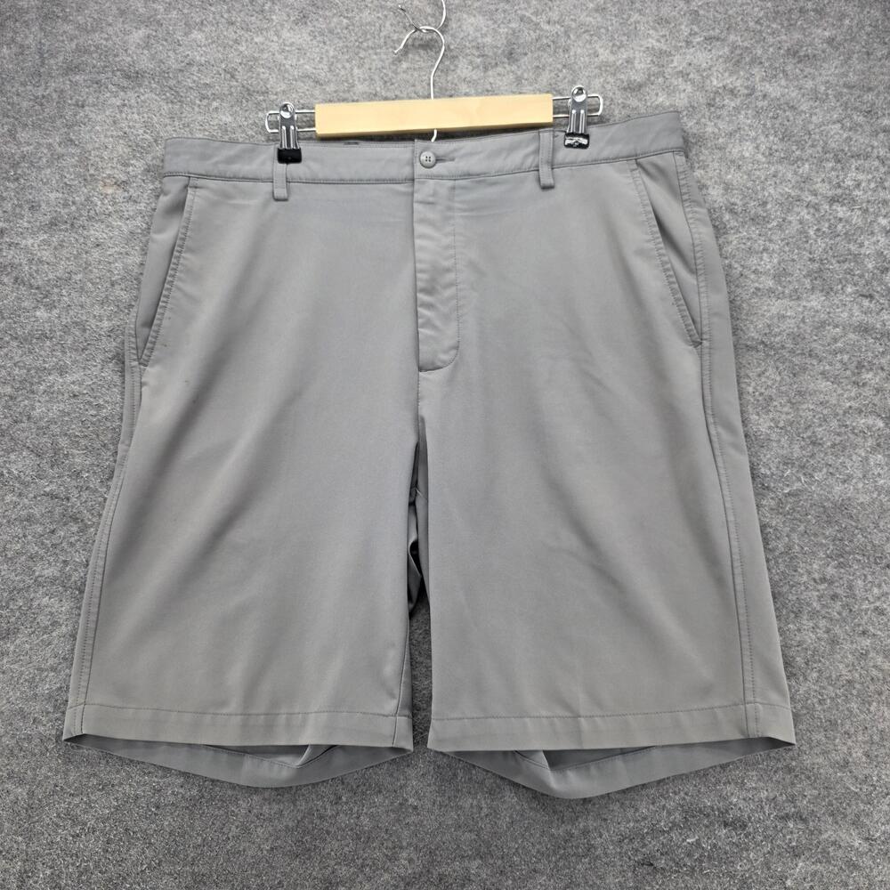 FootJoy Golf Shorts Mens 38 Gray Performance Stretch Flat Front FJ Logo Athletic